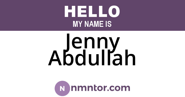 Jenny Abdullah