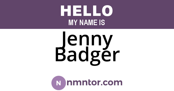 Jenny Badger