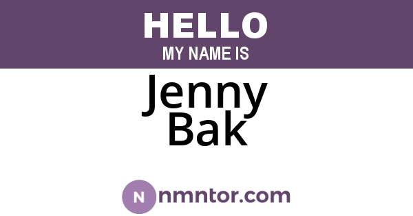 Jenny Bak