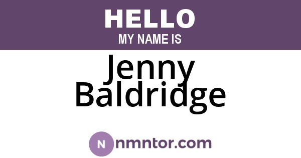 Jenny Baldridge