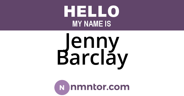 Jenny Barclay