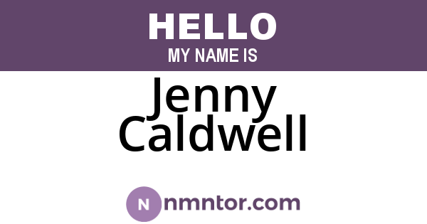 Jenny Caldwell