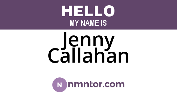 Jenny Callahan