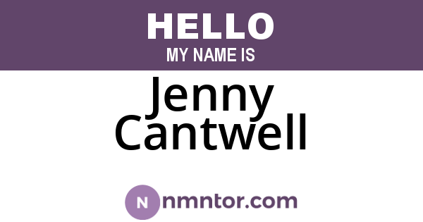 Jenny Cantwell