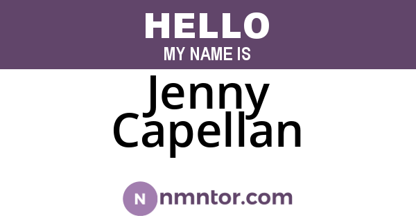 Jenny Capellan