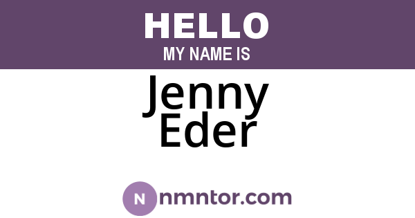 Jenny Eder