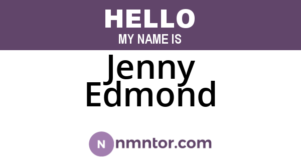 Jenny Edmond