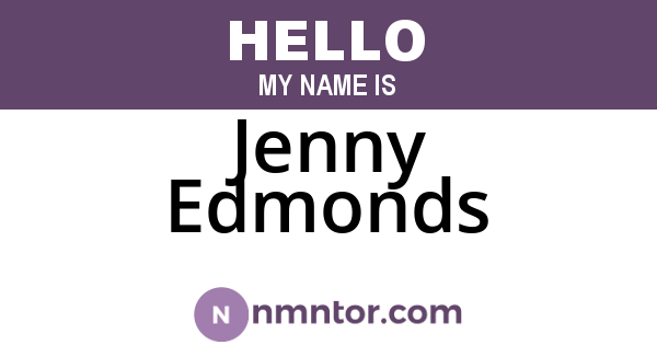 Jenny Edmonds