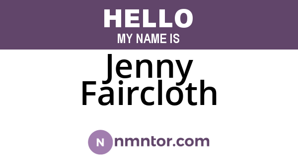 Jenny Faircloth