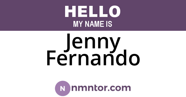 Jenny Fernando