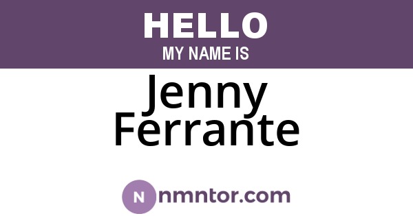 Jenny Ferrante