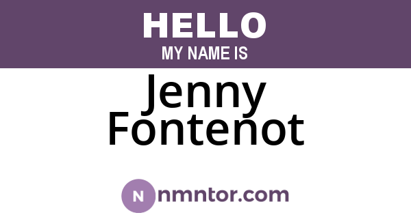 Jenny Fontenot
