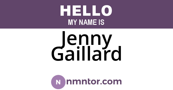 Jenny Gaillard