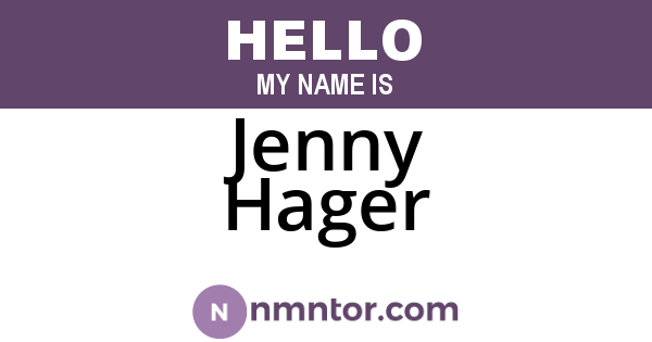 Jenny Hager