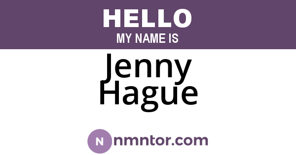 Jenny Hague