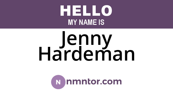 Jenny Hardeman