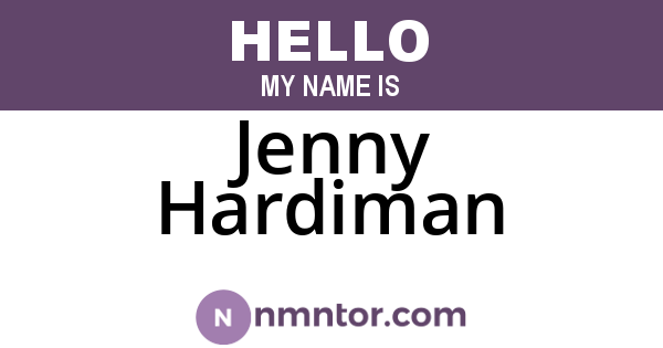 Jenny Hardiman