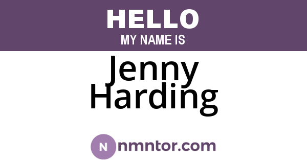 Jenny Harding
