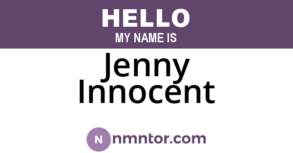 Jenny Innocent