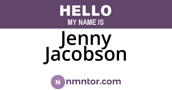 Jenny Jacobson