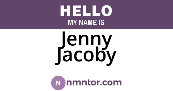 Jenny Jacoby