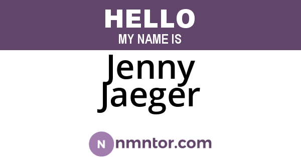 Jenny Jaeger