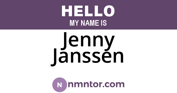 Jenny Janssen