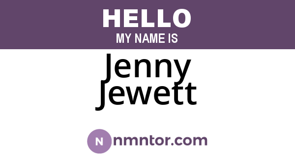 Jenny Jewett