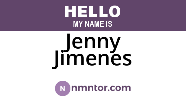 Jenny Jimenes