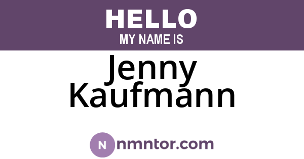 Jenny Kaufmann
