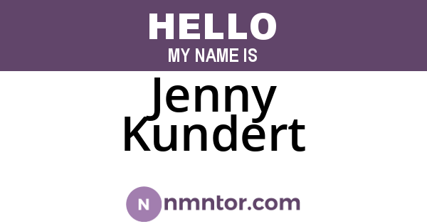 Jenny Kundert