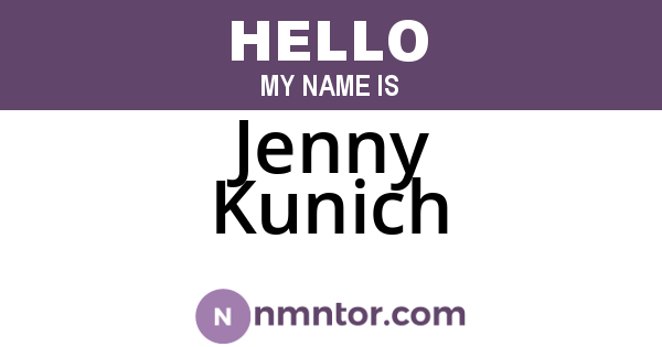 Jenny Kunich