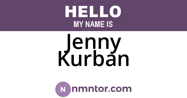 Jenny Kurban