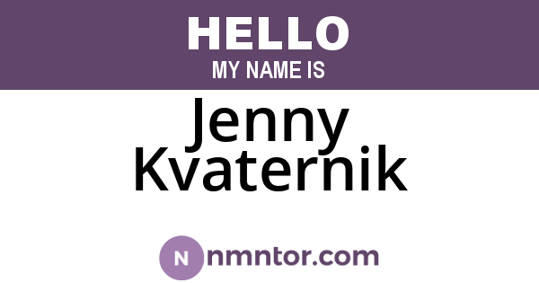 Jenny Kvaternik