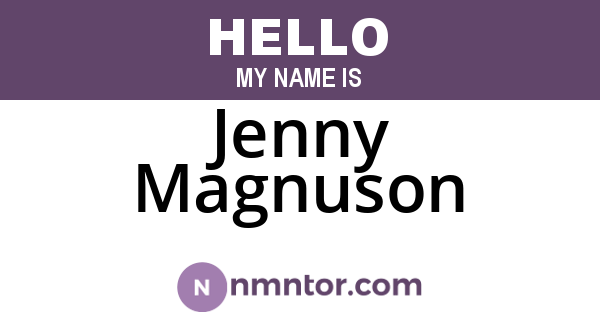 Jenny Magnuson