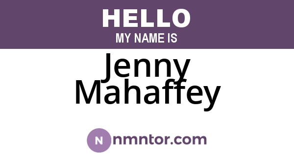 Jenny Mahaffey