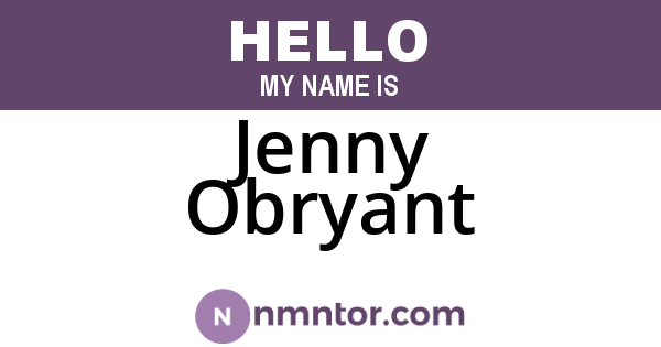 Jenny Obryant