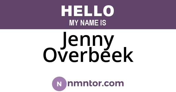 Jenny Overbeek