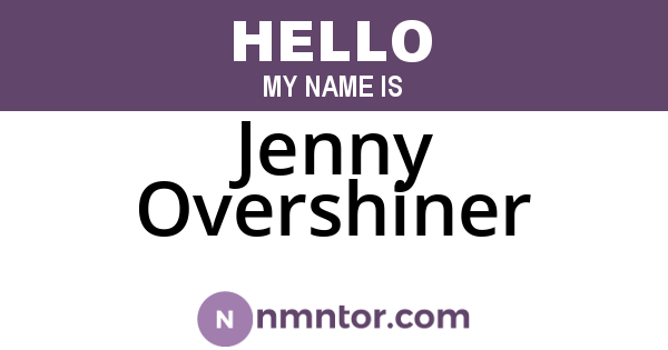 Jenny Overshiner