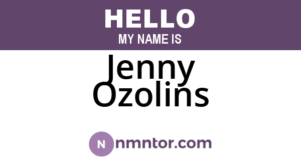 Jenny Ozolins