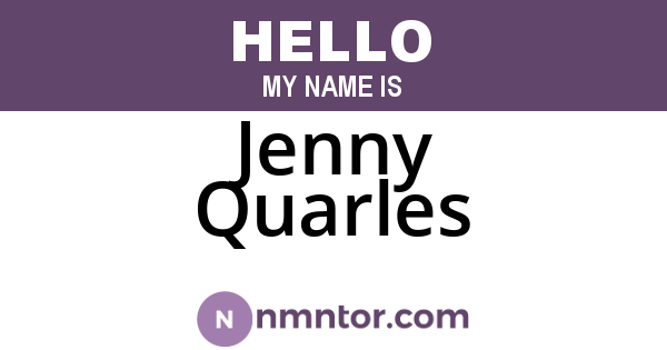 Jenny Quarles