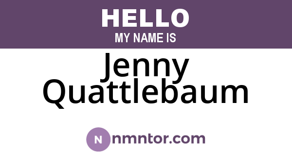 Jenny Quattlebaum