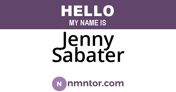 Jenny Sabater