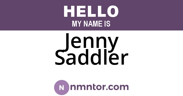 Jenny Saddler