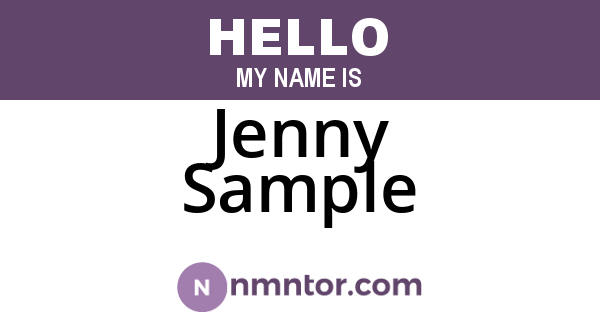 Jenny Sample