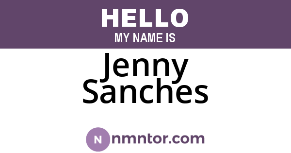 Jenny Sanches