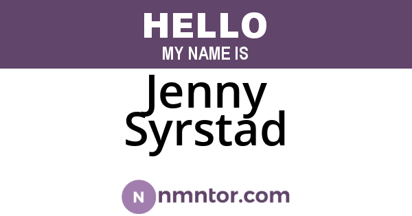 Jenny Syrstad