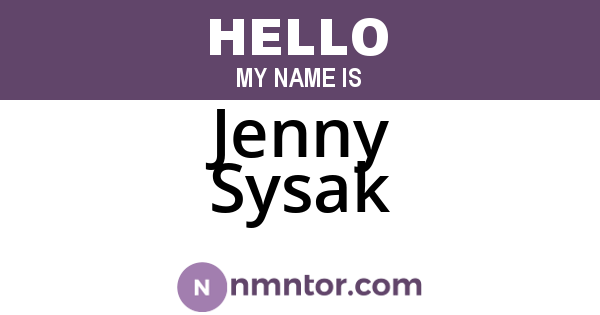 Jenny Sysak