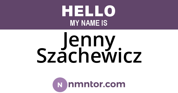Jenny Szachewicz