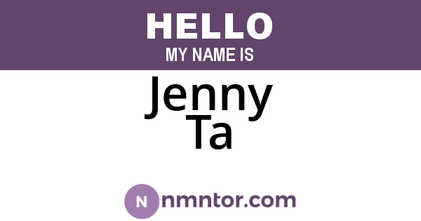 Jenny Ta